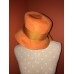VTG 60s~Henry Pollack~100% Wool Peachfelt~Hat Fashion Bucket Midcentury Orange  eb-47482317